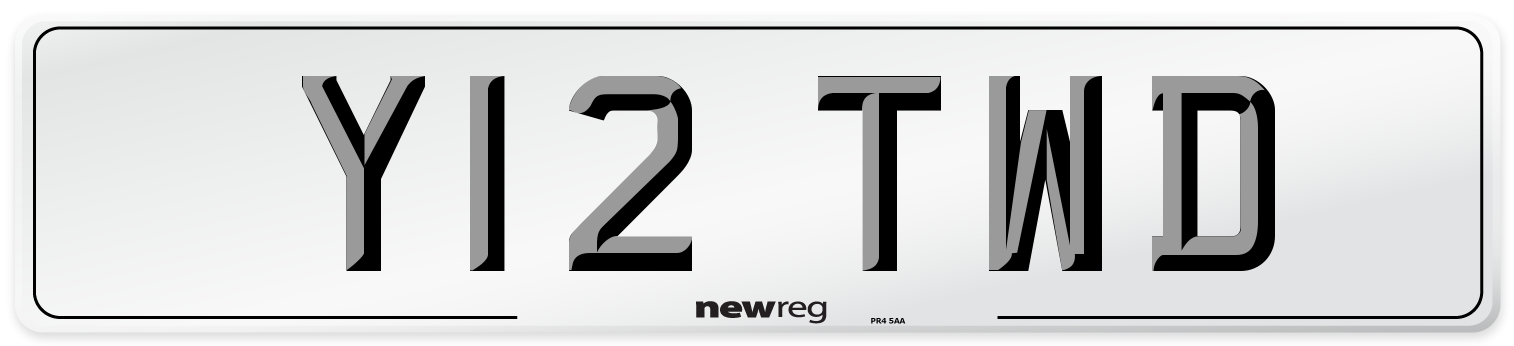 Y12 TWD Number Plate from New Reg